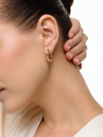 Серьги "White Soul Big" Gold