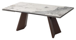 Стол BRIAN 200 MATTE PANDORA керамика на стекле/ Орех, ®DISAUR