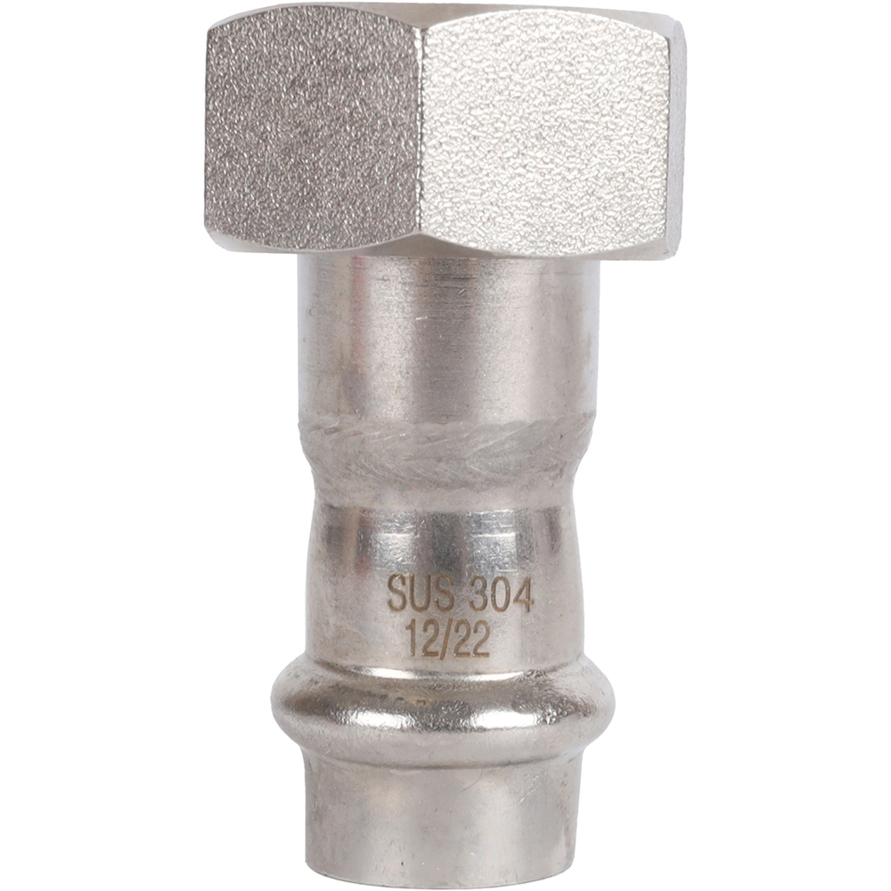 ROMMER Переходник с накидкой гайкой 15x3/4" из нержавеющей стали прессовой