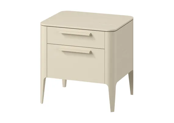 Тумба прикроватная Type oak 2 ящика ширина 50 см (молочный)