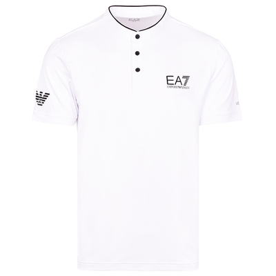 Мужское поло теннисное EA7 Man Jersey Polo - white