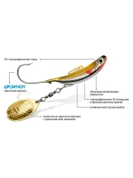 Блесна для рыбалки ДжиГит COMET 40,0g цвет 048