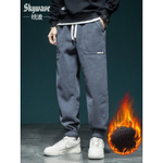 Модные брендовые спортивные штаны в американском стиле, мужские свободные повседневные брюки больших размеров, Осенние новые спортивные штаны из синели для полных мужчин