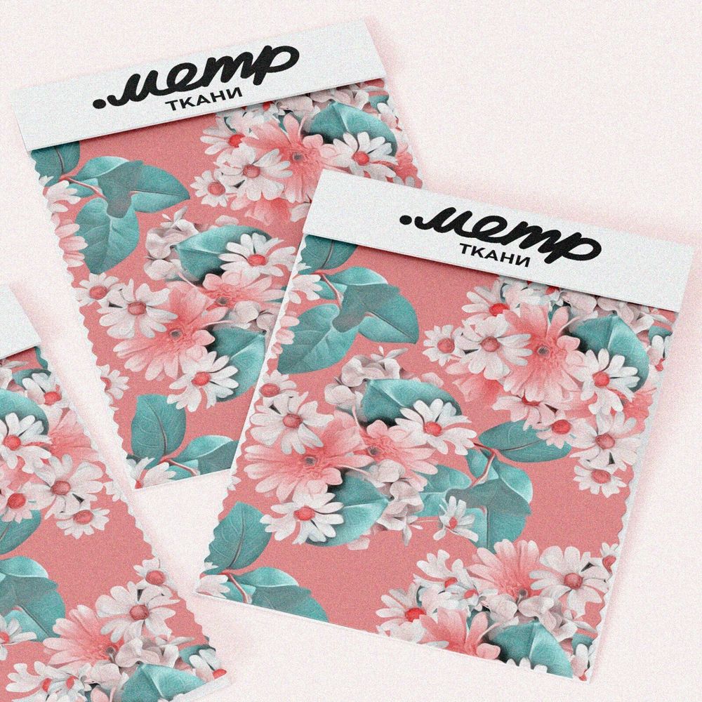 Ткань мембрана смелый и красочный букет