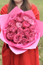 Букет из пионовидных роз Кантри Блу