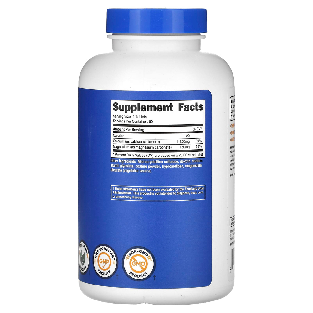 Nutricost, кальций и магний, 240 таблеток