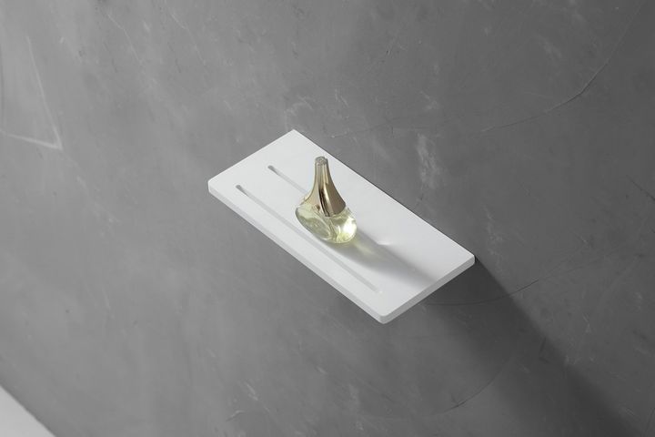 Полочка для ванной комнаты ABBER Stein AS1653 белая матовая