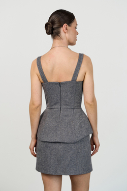 Юбка мини шерстяная