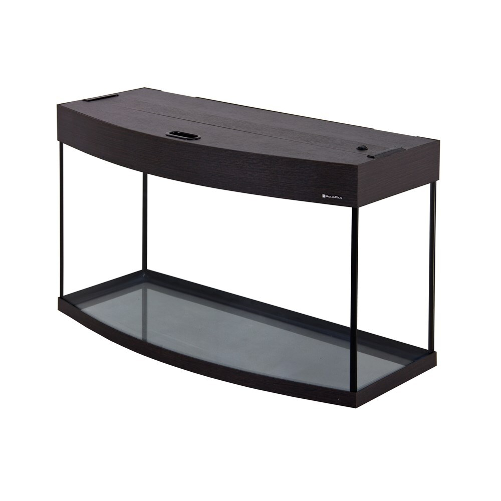 Аквариум LUX Ф115 / 110л фигурный Венге LED (80*35*49)+Крышка, светильник LEDDY TUBE Retro Fit Sunny