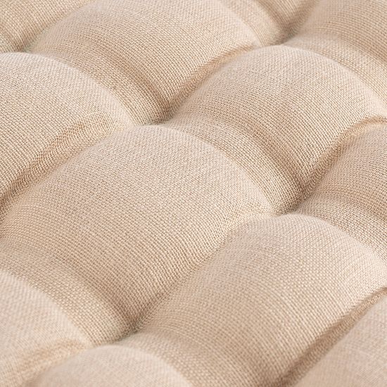 Подушка на стул из стираного льна бежевого цвета из коллекции essential, 40х40x4 см