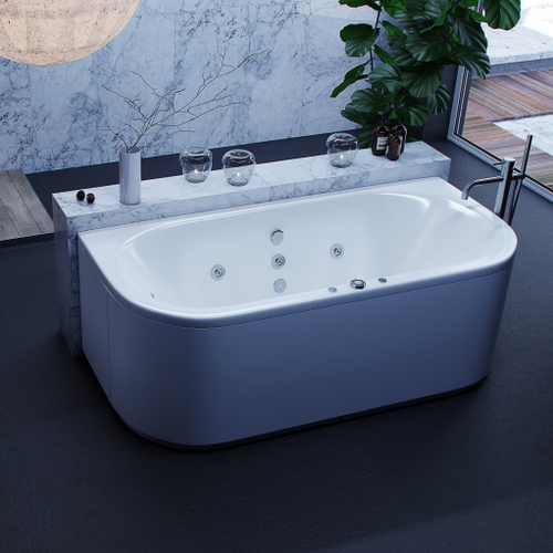 Акриловая ванна Aquatek (Акватек) Морфей 190x90 , с каркасом, с фронтальной панелью, со сливом-переливом