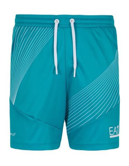 Мужские теннисные шорты EA7 Man Woven Shorts - спектр зеленый
