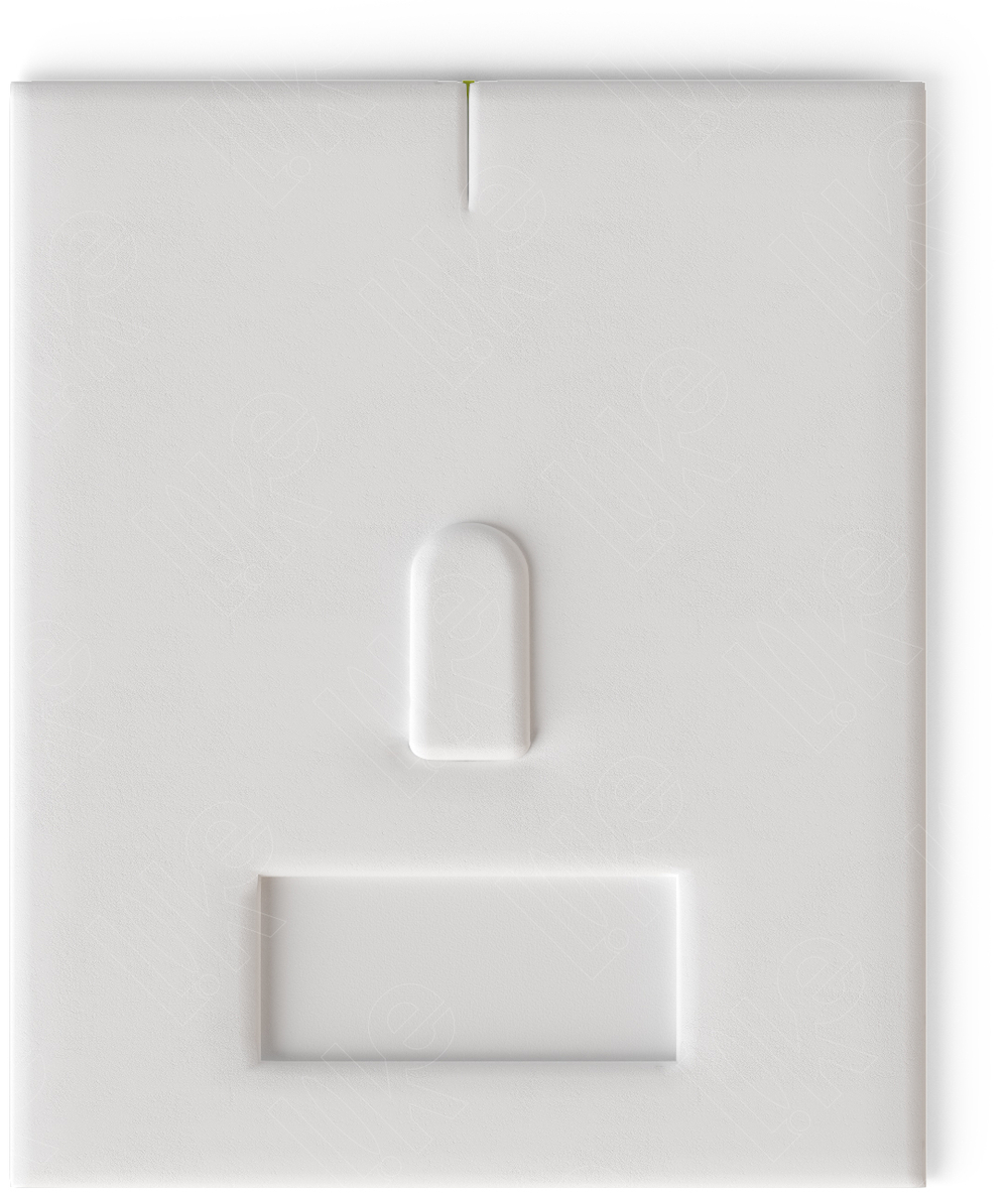 Вкладыш 14/наклонный/для кольца/язычок/окошко для бирки/прорезь для нитки