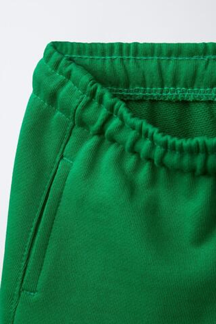 ZARA ШОРТЫ С НАДПИСЬЮ, ЗЕЛЕНЫЙ