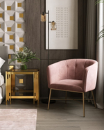 Кресло Шале велюр розовый