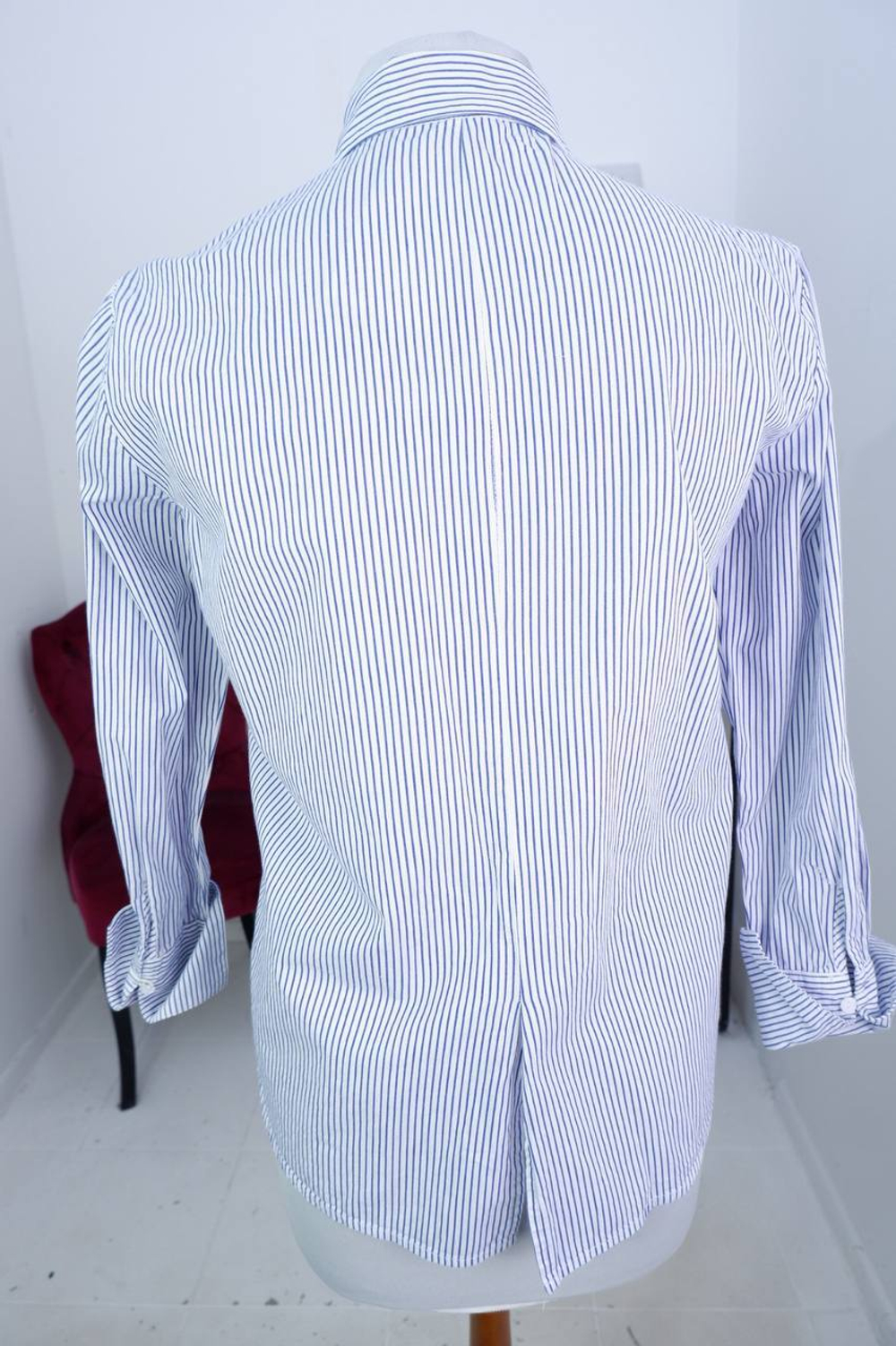Рубашка Twist в полоску и с милым акцентом из кармашка, маркировка 36, визуально на 42 размер