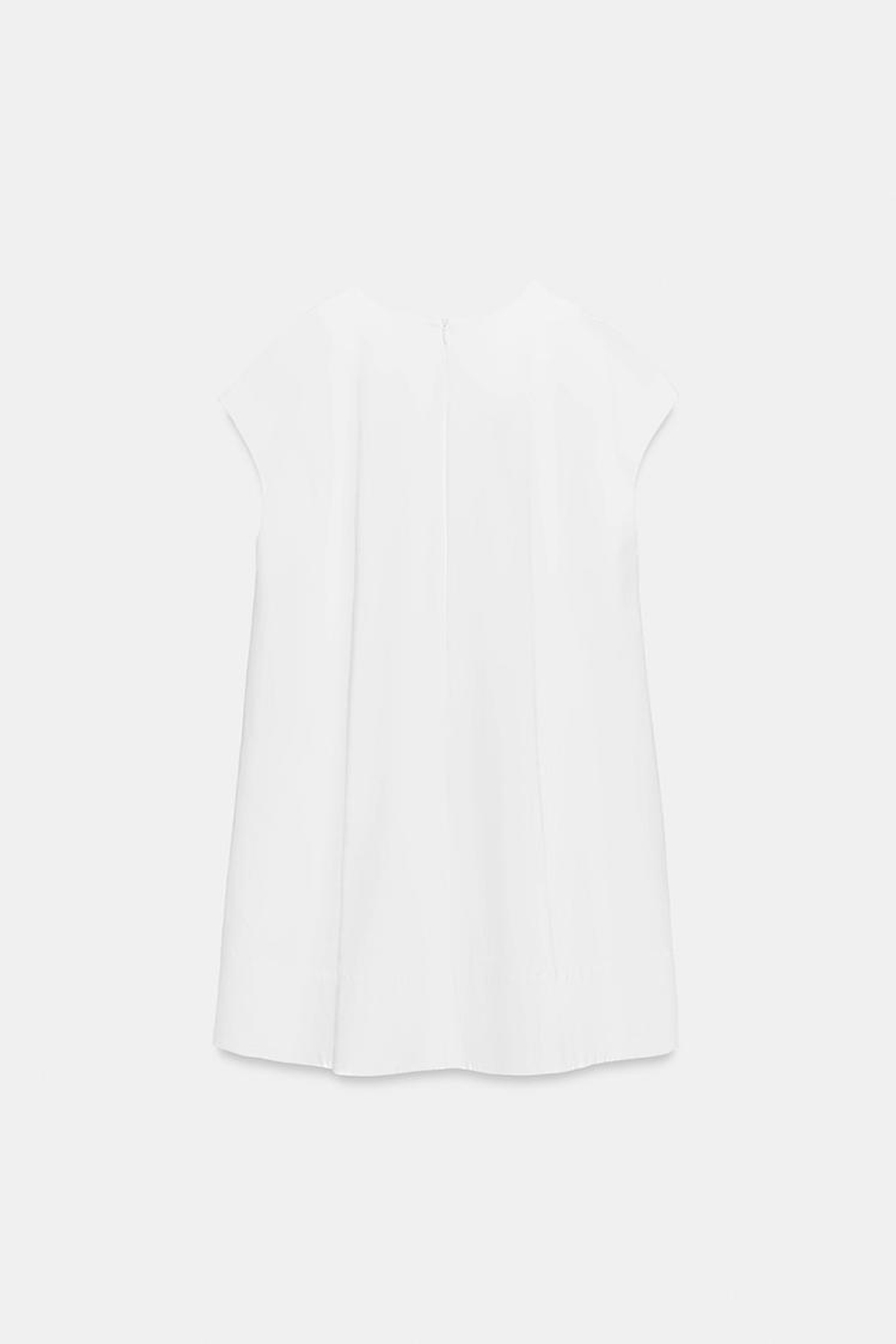 ZARA КОРОТКОЕ ПЛАТЬЕ — ZW COLLECTION, БЕЛЫЙ