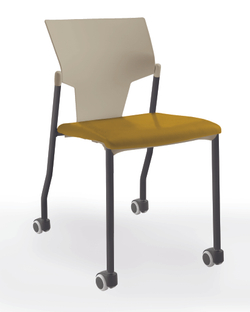 Aktiva стул на 4 ногах и колесах с мягким сиденьем
