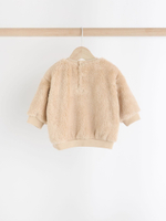 Толстовка флисовая и легинсы в комплекте для малышей Next 904-482, Бежевый, Коричневый