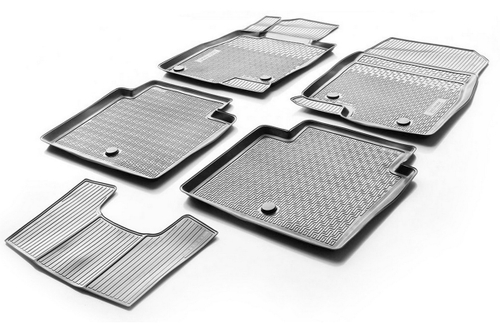 Коврики в салон автомобиля Rival для Mazda 6 GJ седан 2012-2018 2018-н.в./Atenza седан III поколение 2012-2018 2018-н.в., полиуретан, с крепежом, 5 частей, 13802001