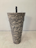 Раковина напольная из мрамора Pedestal Doreng Spiral MN-65926 40х40х90