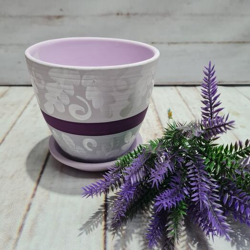 КАШПО САДЫ АУРИКИ ИВУАР БУТОН КЕРАМИКА СИРЕНЕВЫЙ РС100/1 12СМ