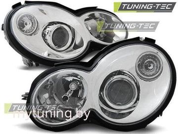 Передние фары chrome для Mercedes С CL203 coupe