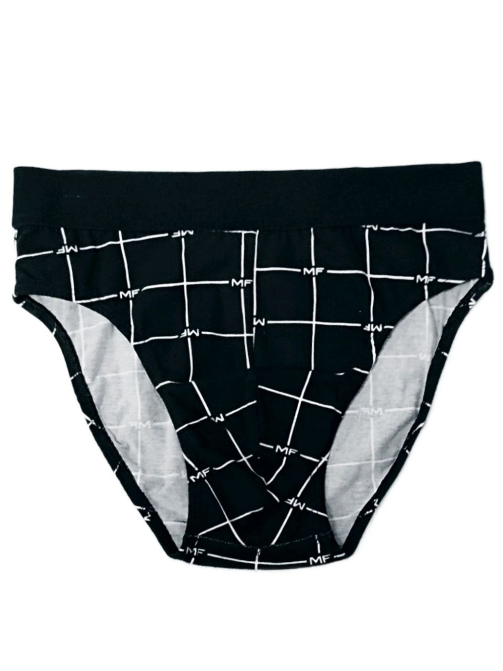 411170 Трусы мужские черно-белая клетка MF (82-92)