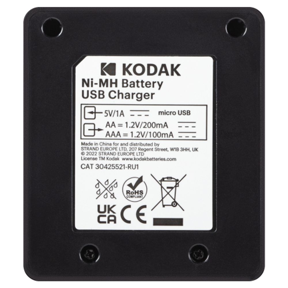 Зарядное устройство для аккумуляторов Kodak USB Overnight charger with 4 x AA 2700 mAh [K4AA/AAA]