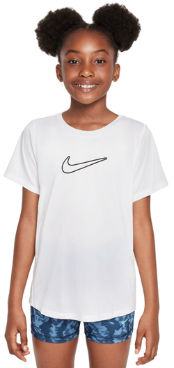 Футболка для девочки теннисная Nike Kids One Fitted Dri-Fit Short Sleeve - рамзер M