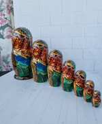Матрешка "Сказка о золотом петушке" 7 мест