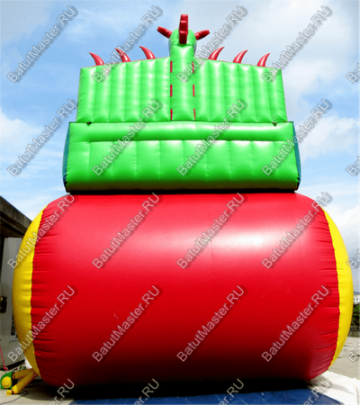 Батут-горка "Дракон 3" с шипами, два входа 11*6*8,5 м