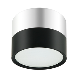 OL7 GX53 BK/CH Подсветка ЭРА Накладной под лампу Gx53, алюминий, цвет черный+хром