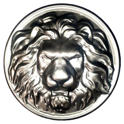 Кованое изделие голова льва из стали d270 (1мм). Вес: 0.381 кг.