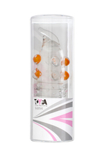 Стимулирующая силиконовая насадка с "усиками" и бусинками Toyfa (Цвет: прозрачный с желтым)