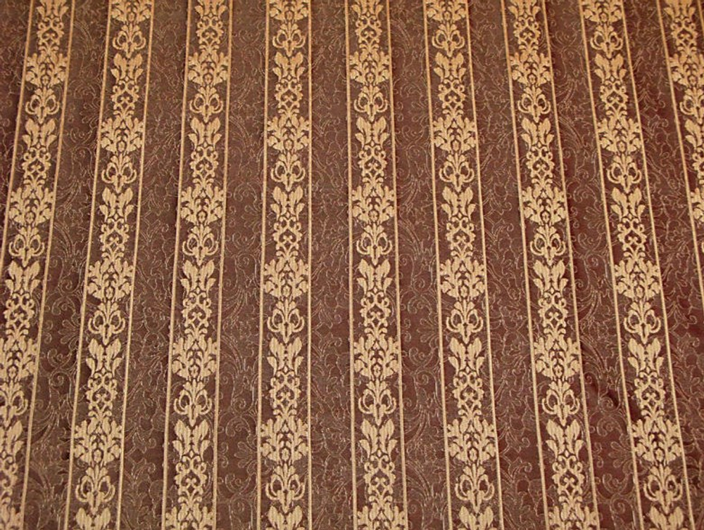 Жаккард Эстель полоса коричневый