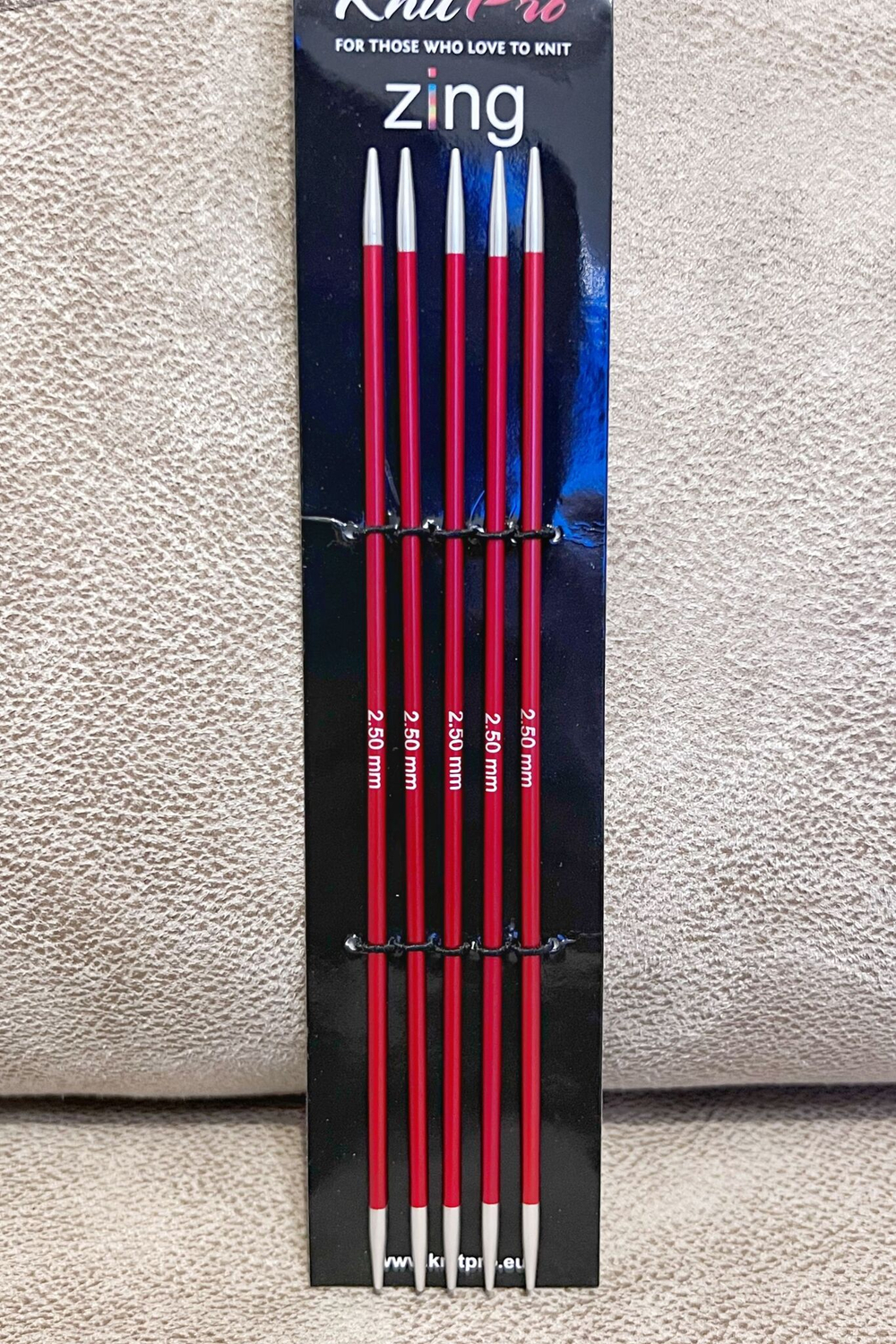 Спицы чулочные Zing 2,75мм/20см, KnitPro