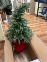 Искусственная ель на ножке "Гринч" (Литая хвоя с инеем) 70 см