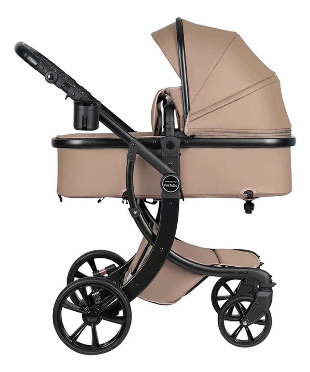 Коляска трансформер Farfello Aimile Adventurer экокожа какао