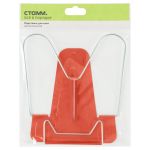 Подставка для книг, металлический корпус, металлический упор, красная Стамм