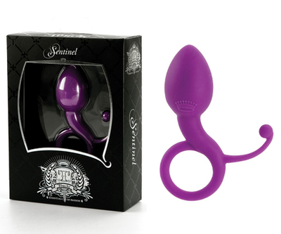 Вибромассажер - Яичко, сиреневый с эрекционным кольцом