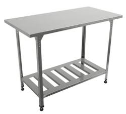 Стол производственный "Профи" СППР , полка решетка, 600х800х860 мм, без борта