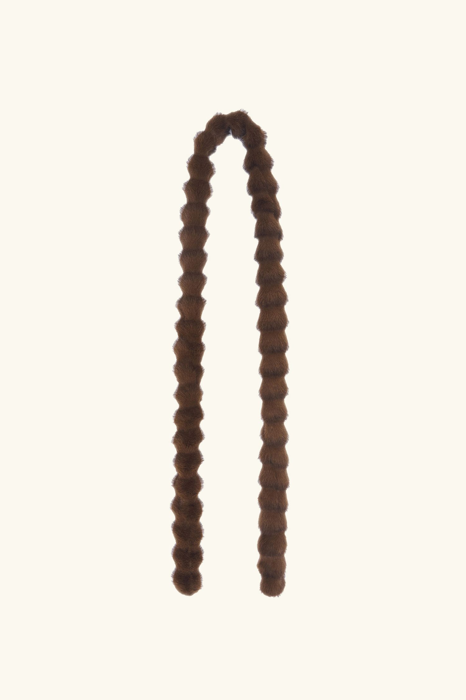 Шарф меховой (Puffette), коричневый