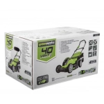 Аккумуляторная газонокосилка Greenworks G40LM41K4 40В (1 x 4 Ач, ЗУ) нож 41 см, 2504707VB