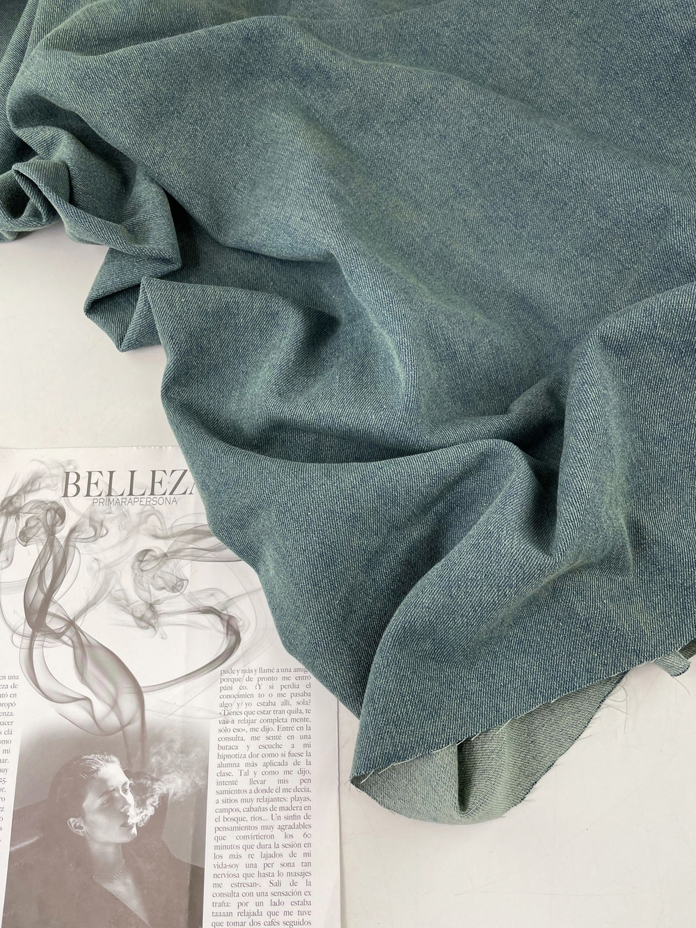 ЗОЛОТАЯ ОЛИВА - Джинсовая ткань РЕТРО (состаренная) (1344 Маша) (к1 полоса уплотнения от кромки 60см)