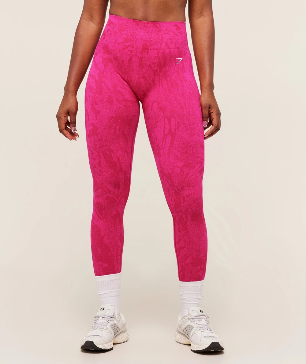 Леггинсы GYMSHARK Adapt Сamo Seamless Leggings Pink