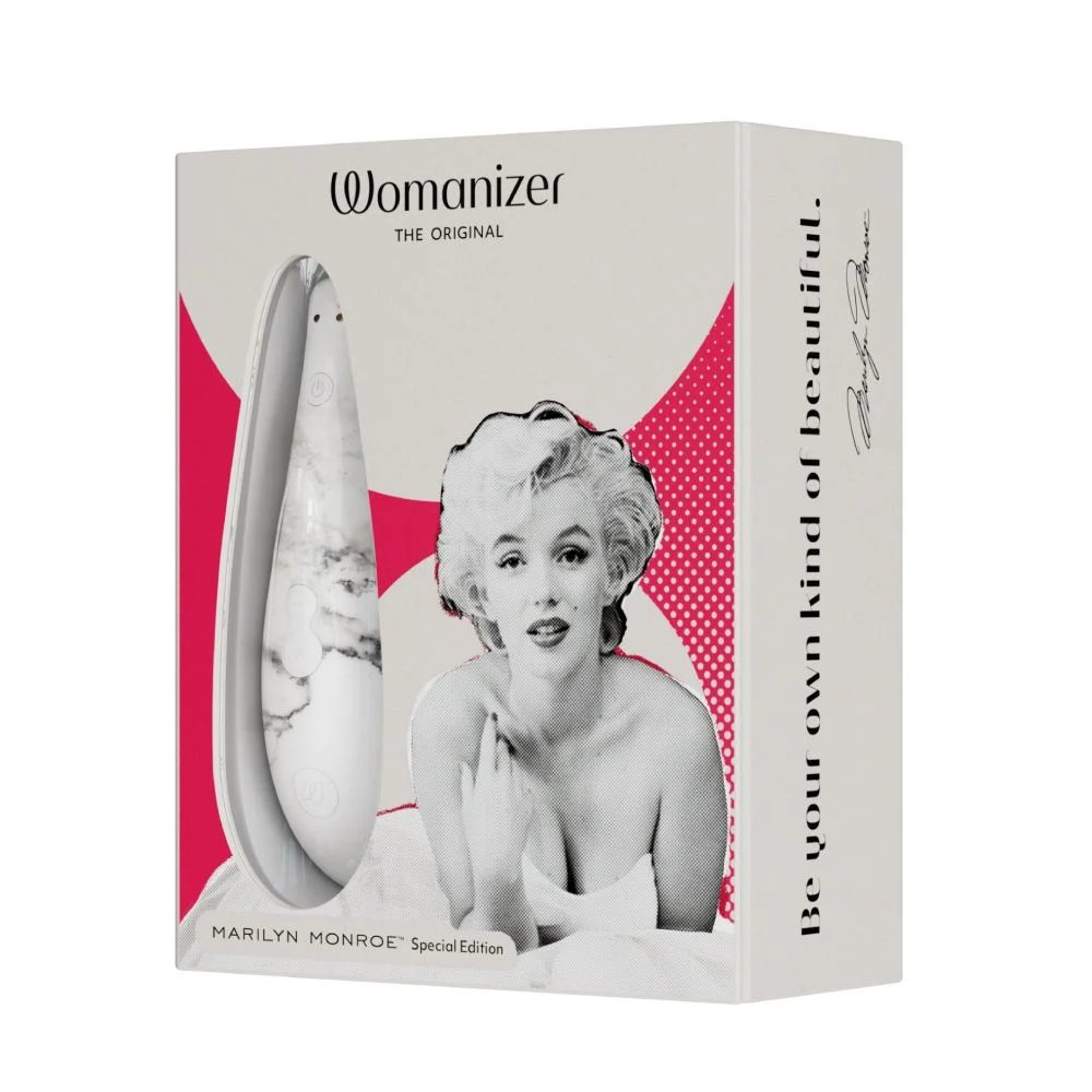 Бесконтактный клиторальный стимулятор Womanizer Marilyn Monroe мраморно-белый