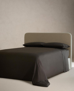 ZARA HOME (300 НИТЕЙ) НАТЯЖНАЯ ПРОСТЫНЯ ИЗ ХЛОПКА, ПЕПЕЛЬНЫЙ