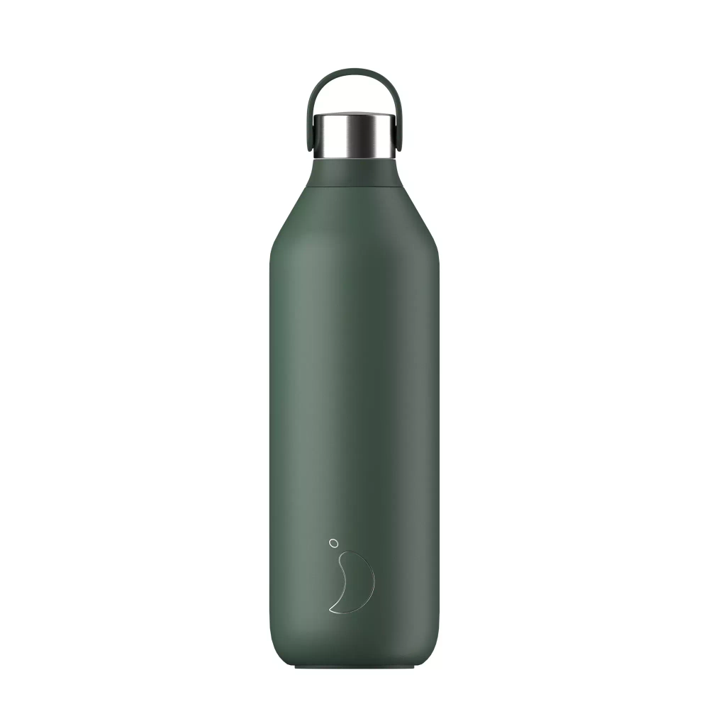 Chilly's Bottles - Термобутылка Series 2 1л зеленая / артикул   B1000S2PGRN  / GTIN 604947807656