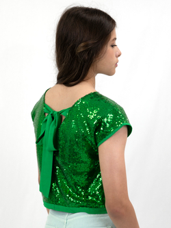 Блузка топ с пайетками для девочки